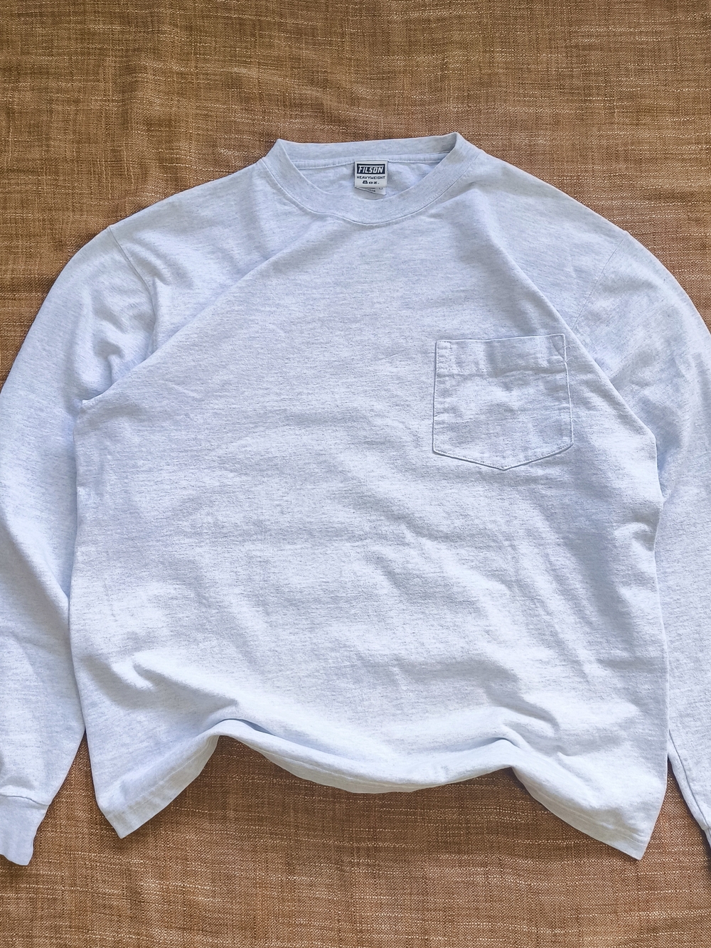 Filson 8 oz Heavy Weight Light Gray Crewneck Pocket Sweatshirt USA Made Size L